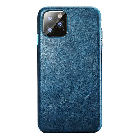 Coque Luxe Cuir Housse Etui R03 pour Apple iPhone 11 Pro Max Bleu
