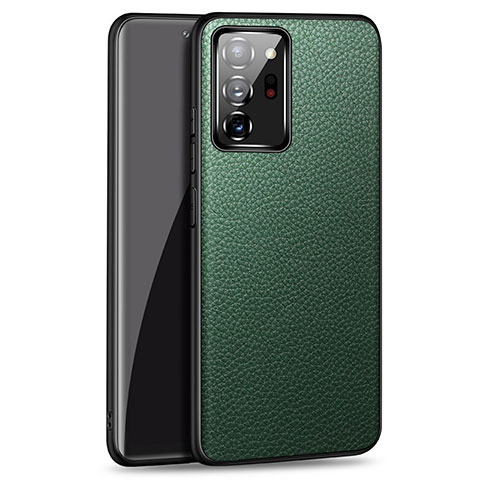 Coque Luxe Cuir Housse Etui R03 pour Samsung Galaxy Note 20 Ultra 5G Vert