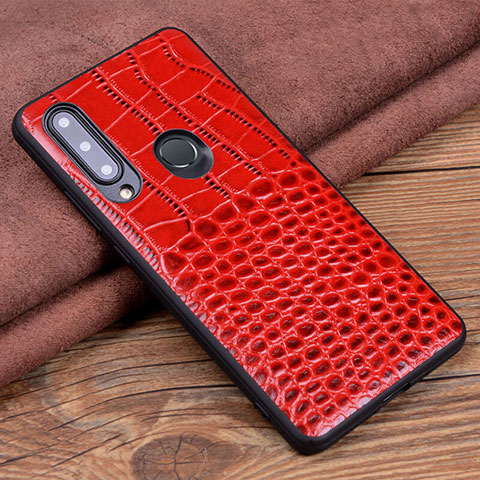 Coque Luxe Cuir Housse Etui R04 pour Huawei Honor 20 Lite Rouge