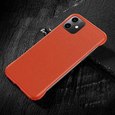 Coque Luxe Cuir Housse Etui R05 pour Apple iPhone 11 Orange
