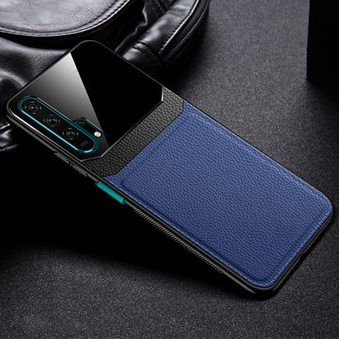 Coque Luxe Cuir Housse Etui R05 pour Huawei Honor 20 Pro Bleu