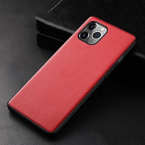 Coque Luxe Cuir Housse Etui R06 pour Apple iPhone 11 Pro Max Rouge