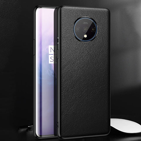 Coque Luxe Cuir Housse Etui R06 pour OnePlus 7T Noir