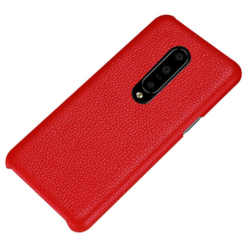Coque Luxe Cuir Housse Etui S01 pour OnePlus 7 Pro Rouge