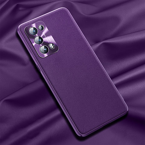 Coque Luxe Cuir Housse Etui S01 pour Oppo Reno6 Pro 5G Violet