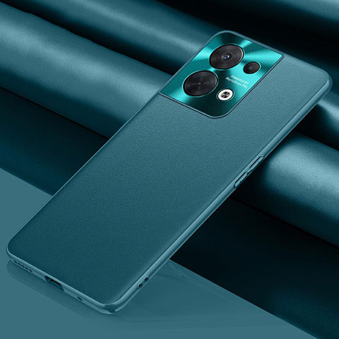 Coque Luxe Cuir Housse Etui S01 pour Oppo Reno8 5G Cyan