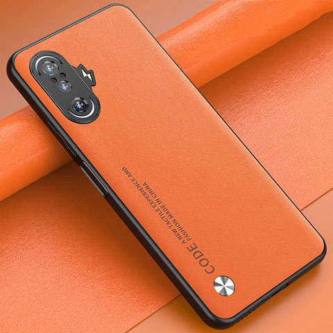 Coque Luxe Cuir Housse Etui S01 pour Xiaomi Poco F3 GT 5G Orange