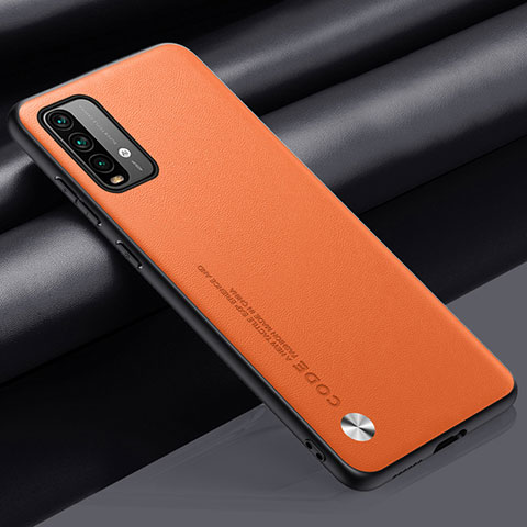 Coque Luxe Cuir Housse Etui S01 pour Xiaomi Redmi 9T 4G Orange