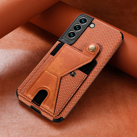 Coque Luxe Cuir Housse Etui S01D pour Samsung Galaxy S23 5G Marron