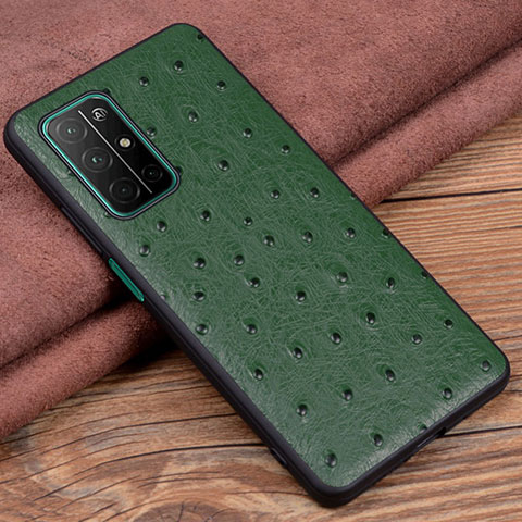Coque Luxe Cuir Housse Etui S02 pour Huawei Honor 30S Vert
