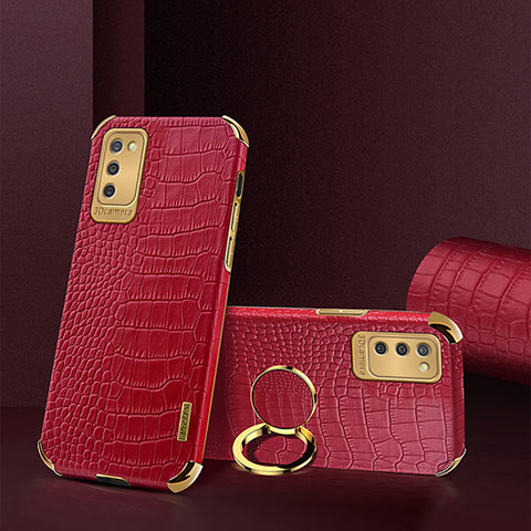 Coque Luxe Cuir Housse Etui S02 pour Samsung Galaxy M02s Rouge