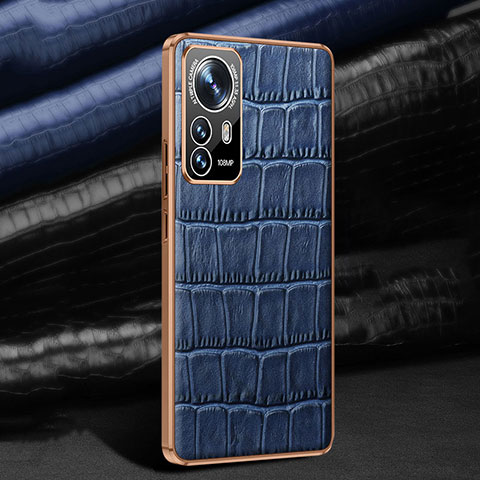 Coque Luxe Cuir Housse Etui S02 pour Xiaomi Mi 12 5G Bleu