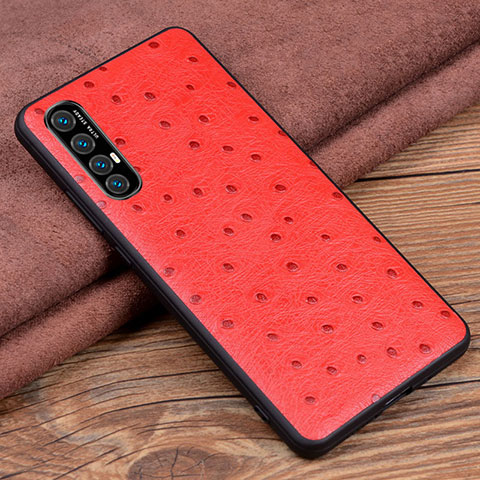 Coque Luxe Cuir Housse Etui S07 pour Oppo Find X2 Neo Rouge