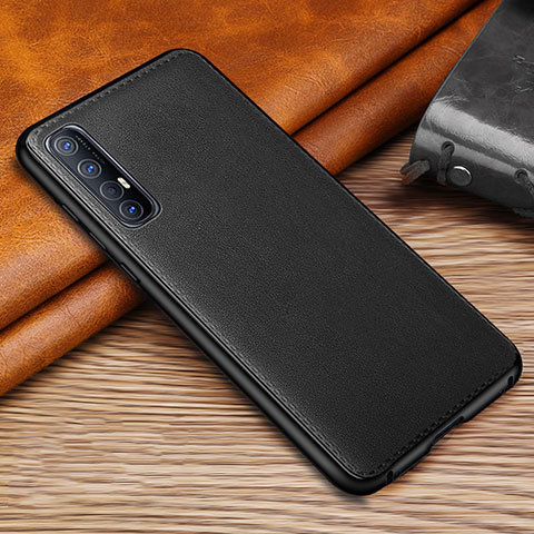 Coque Luxe Cuir Housse Etui S10 pour Oppo Find X2 Neo Noir