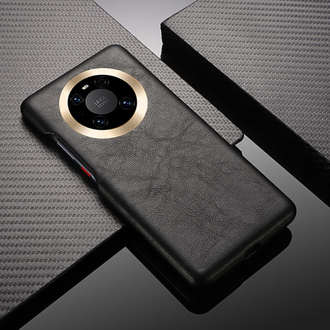 Coque Luxe Cuir Housse Etui ST1 pour Huawei Mate 60 Pro+ Plus Noir