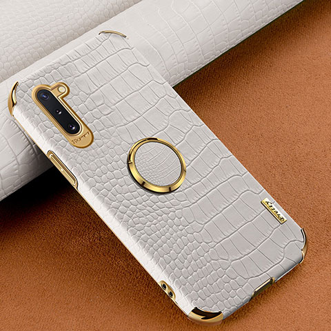 Coque Luxe Cuir Housse Etui XD1 pour Samsung Galaxy Note 10 5G Blanc