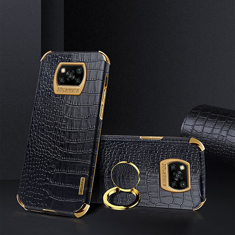 Coque Luxe Cuir Housse Etui XD2 pour Xiaomi Poco X3 Noir