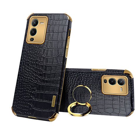 Coque Luxe Cuir Housse Etui XD3 pour Vivo V25 Pro 5G Noir