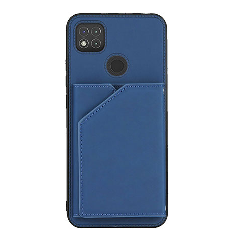 Coque Luxe Cuir Housse Etui Y01B pour Xiaomi Redmi 9C NFC Bleu