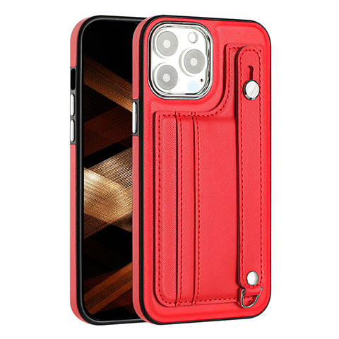 Coque Luxe Cuir Housse Etui Y02B pour Apple iPhone 13 Pro Rouge