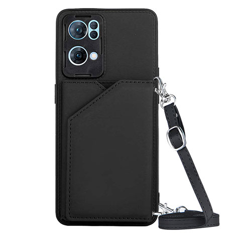 Coque Luxe Cuir Housse Etui Y02B pour Oppo Reno7 Pro 5G Noir