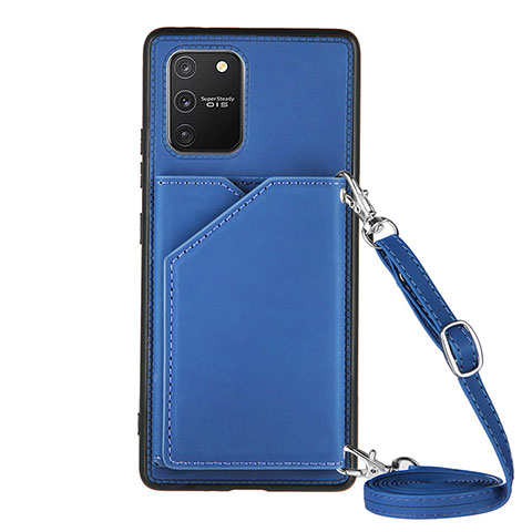 Coque Luxe Cuir Housse Etui Y02B pour Samsung Galaxy M80S Bleu