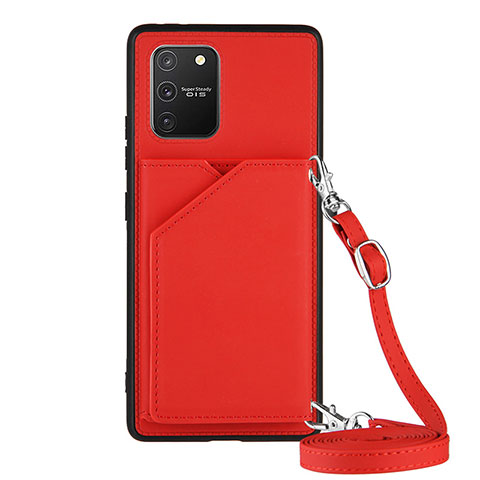 Coque Luxe Cuir Housse Etui Y02B pour Samsung Galaxy M80S Rouge