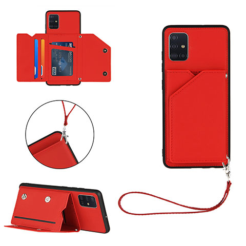 Coque Luxe Cuir Housse Etui Y03B pour Samsung Galaxy A51 4G Rouge