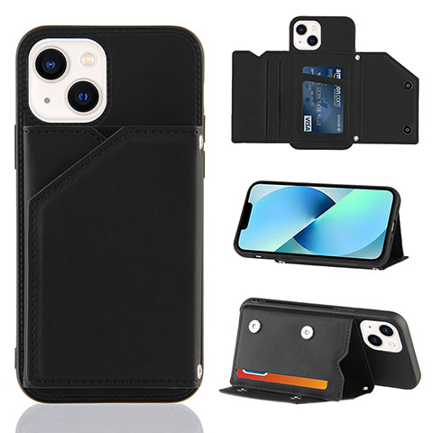 Coque Luxe Cuir Housse Etui Y05B pour Apple iPhone 14 Noir