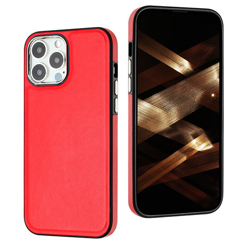 Coque Luxe Cuir Housse Etui Y07B pour Apple iPhone 13 Pro Rouge