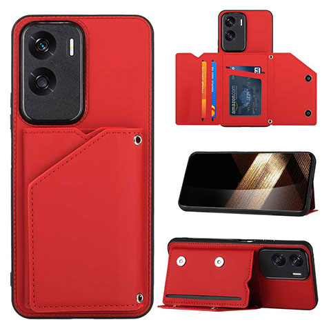 Coque Luxe Cuir Housse Etui YB1 pour Huawei Honor 90 Lite 5G Rouge