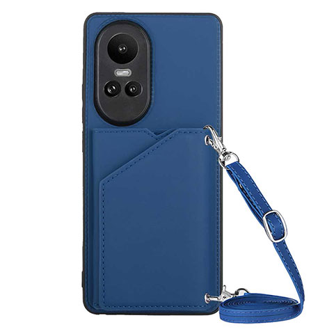 Coque Luxe Cuir Housse Etui YB3 pour Oppo Reno10 Pro 5G Bleu