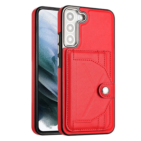 Coque Luxe Cuir Housse Etui YB5 pour Samsung Galaxy S22 Plus 5G Rouge