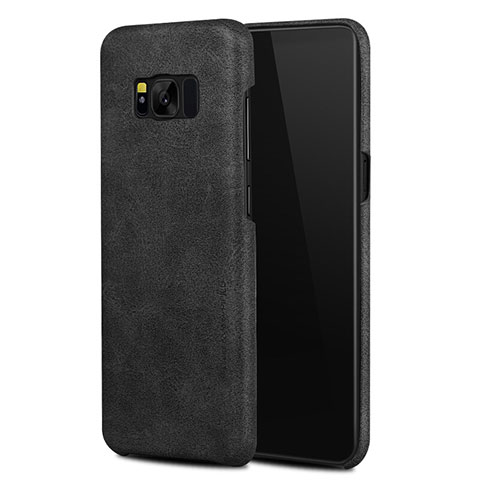 Coque Luxe Cuir Housse L02 pour Samsung Galaxy S8 Noir