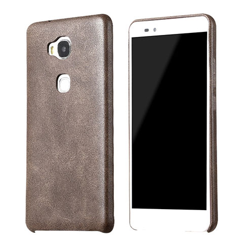 Coque Luxe Cuir Housse pour Huawei Honor 5X Marron