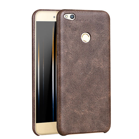 Coque Luxe Cuir Housse pour Huawei Honor 8 Lite Marron