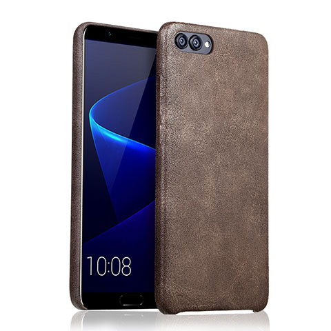 Coque Luxe Cuir Housse pour Huawei Honor V10 Marron