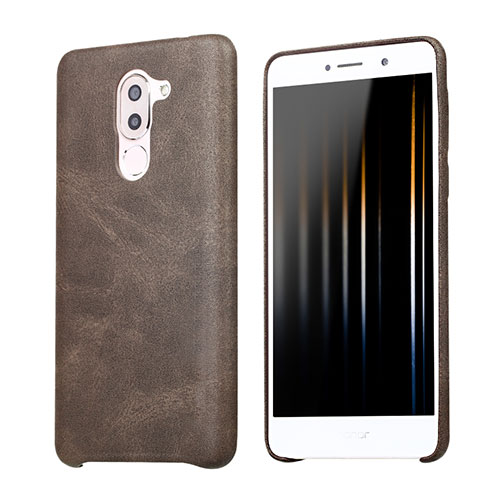 Coque Luxe Cuir Housse pour Huawei Mate 9 Lite Marron