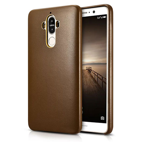 Coque Luxe Cuir Housse pour Huawei Mate 9 Marron