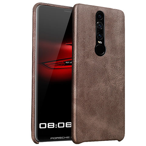 Coque Luxe Cuir Housse pour Huawei Mate RS Marron