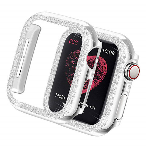 Coque Luxe Strass Diamant Bling pour Apple iWatch 5 40mm Argent
