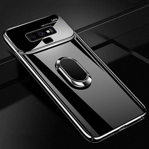 Coque Plastique Housse Etui Rigide Mat avec Support Bague Anneau Aimante Magnetique A01 pour Samsung Galaxy Note 9 Noir