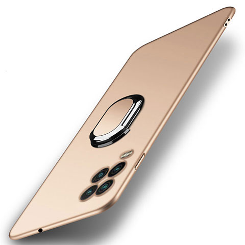 Coque Plastique Housse Etui Rigide Mat avec Support Bague Anneau Aimante Magnetique A01 pour Xiaomi Mi 10 Lite Or