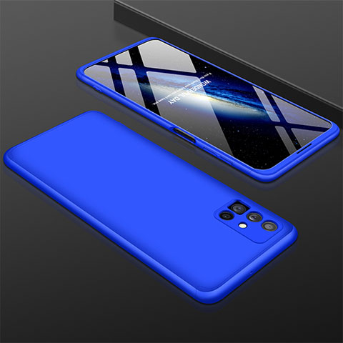 Coque Plastique Mat Protection Integrale 360 Degres Avant et Arriere Etui Housse M01 pour Samsung Galaxy M51 Bleu