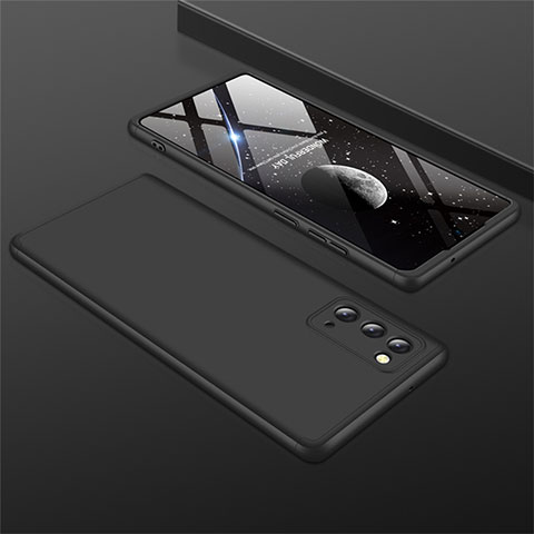 Coque Plastique Mat Protection Integrale 360 Degres Avant et Arriere Etui Housse M01 pour Samsung Galaxy Note 20 5G Noir
