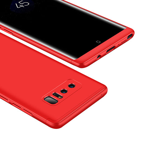 Coque Plastique Mat Protection Integrale 360 Degres Avant et Arriere Etui Housse M01 pour Samsung Galaxy Note 8 Rouge