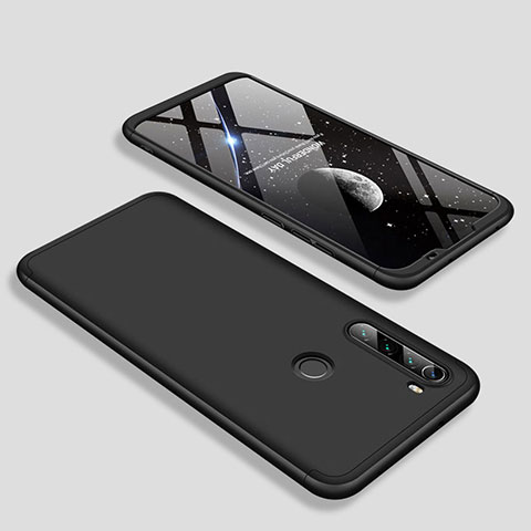 Coque Plastique Mat Protection Integrale 360 Degres Avant et Arriere Etui Housse M01 pour Xiaomi Redmi Note 8 (2021) Noir