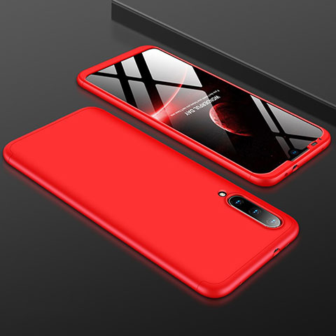 Coque Plastique Mat Protection Integrale 360 Degres Avant et Arriere Etui Housse P01 pour Xiaomi Mi A3 Rouge