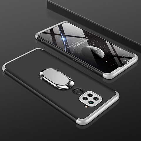 Coque Plastique Mat Protection Integrale 360 Degres Avant et Arriere Etui Housse P01 pour Xiaomi Redmi 10X 4G Argent et Noir