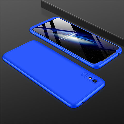 Coque Plastique Mat Protection Integrale 360 Degres Avant et Arriere Etui Housse P03 pour Xiaomi Redmi 9AT Bleu